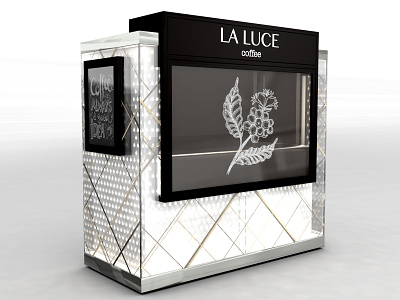 LA LUCE coffee booth design branding industrial