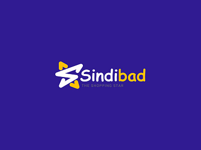 Sindibad branding compass identity logo monogram shopping star type typography