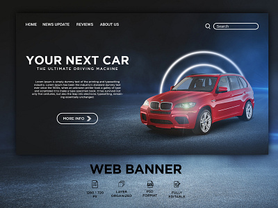 Car Website Banner Design