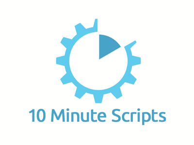 10 Minute Scripts blue logo scripts ubuntu