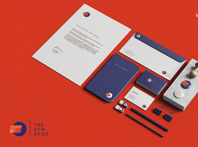 Branding for The ATM Brothers brand design brand identity brand logo branding business card graphic designer logo logo design stationary kit