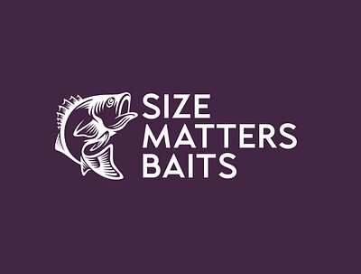 Size Matters Baits - Mascot Logo design 3d brand logo brand logo design branding graphic design identity logo logodesign mascot logo design minimal logo