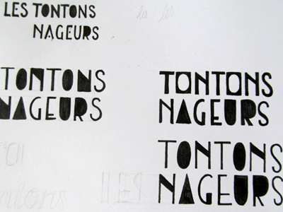 Lettering Tontons 30s lettering style