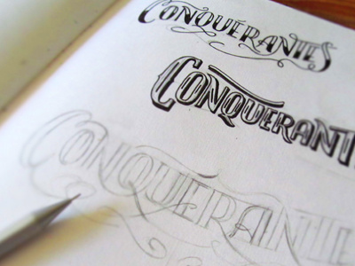 Dribble Conquerantes hand lettering made written