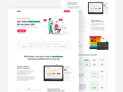 Hotjar - Landing Page uidesign