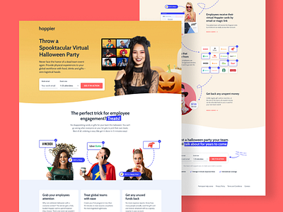 Hoppier - Landing Page uidesign