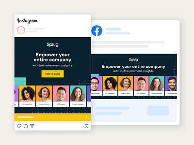 Sprig - Social Media Ads ad design content creation user research ads ux design ads