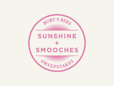 Burt's Bees Sunshine + Smooches Sweepstakes beauty branding icon identity logo mark sweepstakes