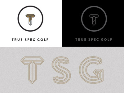True Spec Golf branding golf icon identity lettering logo mark sports texture vector
