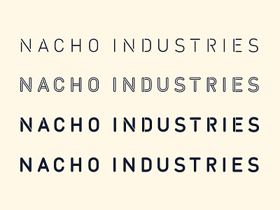 Nacho Type font layered lettering stencil type typography