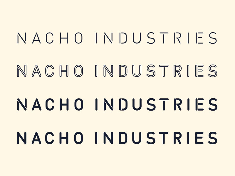 Nacho Type type typography font lettering layered stencil