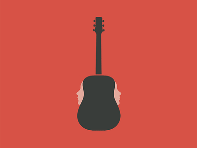 Folk chics branding guitar icon identity illustration logo mark music