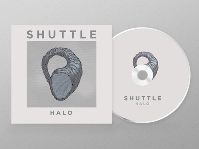 Shuttle-Halo album art album album art cd halo illustration shuttle texture type typography