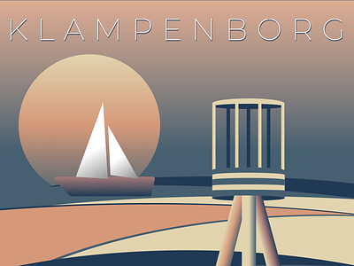 Klampenborg Strand, Denmark beach branding denmark design figma illustration illustration art typography ui ux web