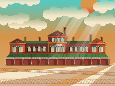 Vaslui. Train Station. branding design figma illustration illustration art romania ui ux vaslui