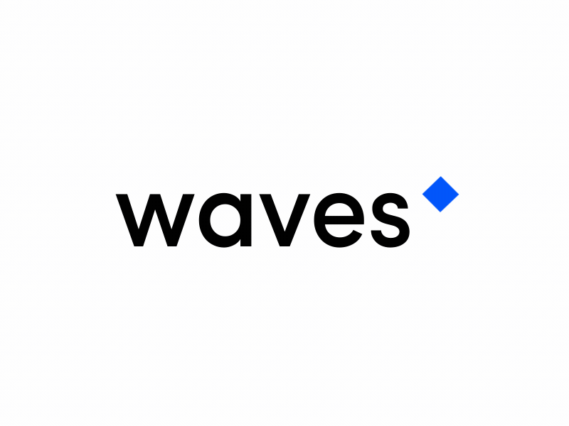 Waves - logo animation 2d animation after effects animated logo blockchain logo logo animation motion graphics motion logo wallet