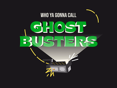 Who ya gonna call? GHOST BUSTERS! 2d animation animation design illustration kinetic type kinetic typography motion design motion graphics typography