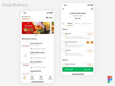 Food Delivery Ui android app appdesign branding concept creative delivery delivery service design food app food delivery food delivery application icoderz ios ui ux