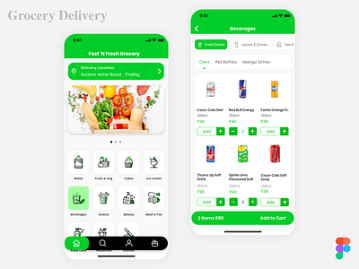 Grocery Delivery android concept creative design grocery grocery app grocery online grocery store ios mobile ui ux