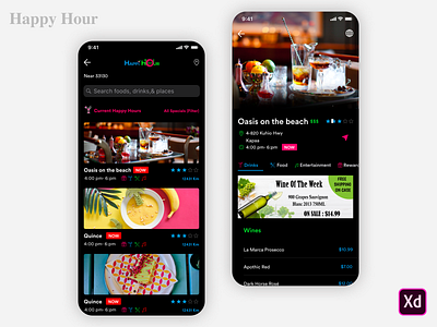 Happy Hour App Ui