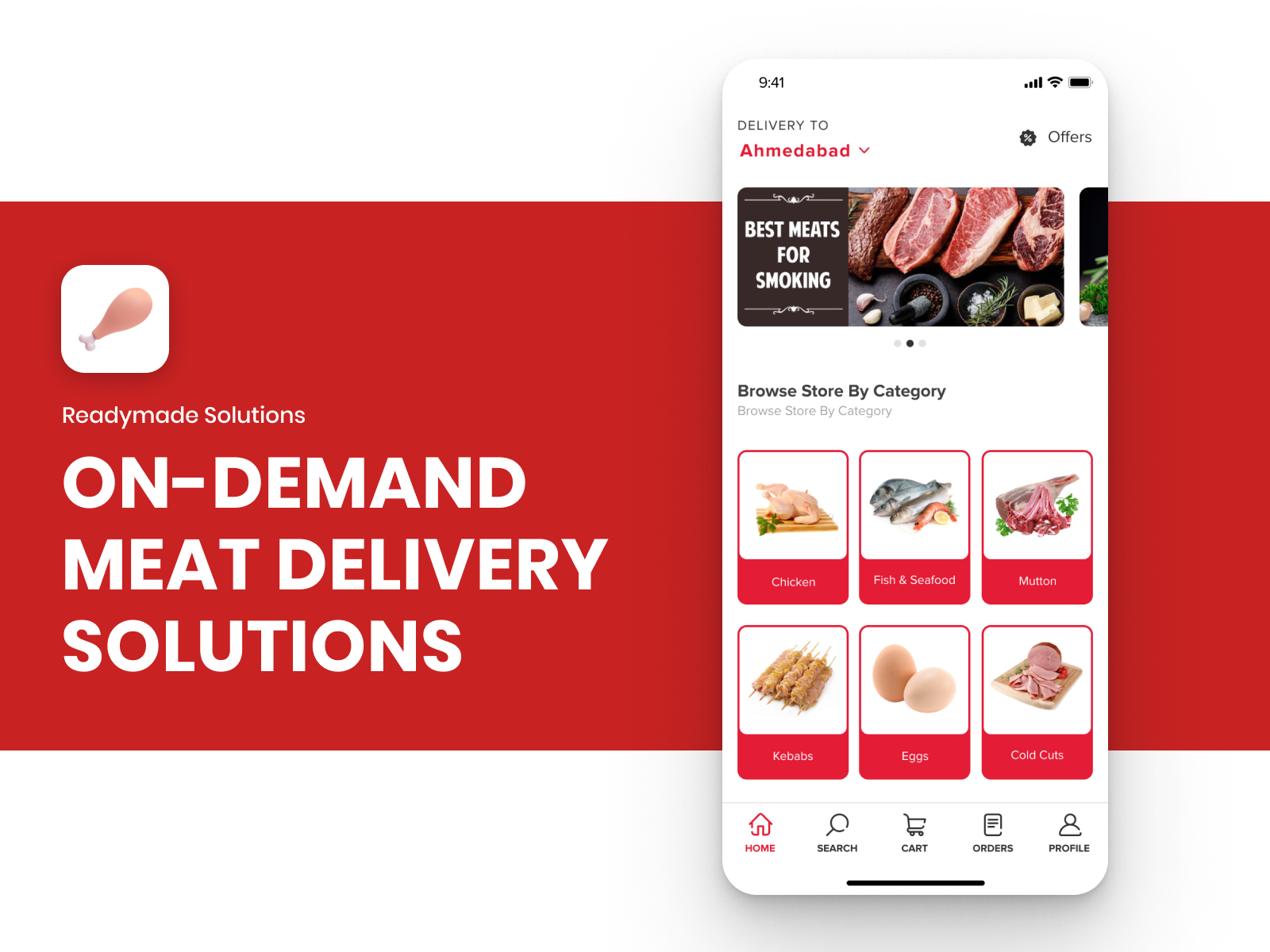 Meat Delivery App UI/UX by iCoderz Solutions on Dribbble