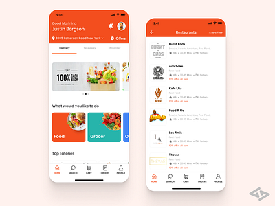 Multi Delivery App Ui