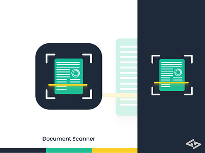 Document Scanner Logo android app branding design illustration ios logo logo concept logo design mobile mobile app ui ui design ux