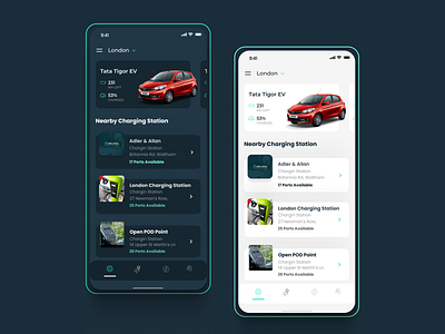 EV Charging Station Finder App Design