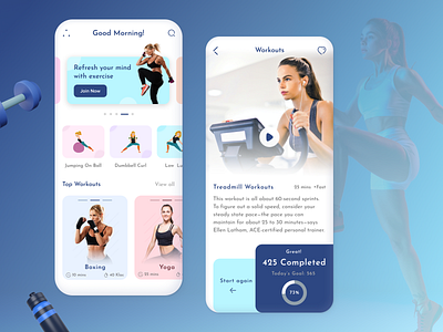 Fitness & Workout App Design app ui app ux behance daily design design dribbble exercise fitness fitness app graphic design health sport app sports app ui ui trends uiux ux workout workout app