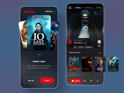 Netflix App Redesign app design app redesign app ui app ux behance branding design studio dribbble figma logo mobile ui netflix netflix app design ui dashboard ui design ui designer ui trends uiux ux design ux designer