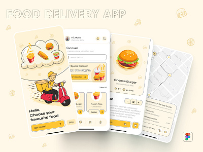 Food Delivery App Design android app design app ui app ux behance branding design dribbble figma food delivery food delivery app graphic design logo mobile ui ui ui bucket uiux uiux design ux ux designer