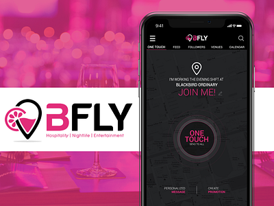 BFLY- Move the Crowd android app design icoderz ios iphone login media mobile singup social ux