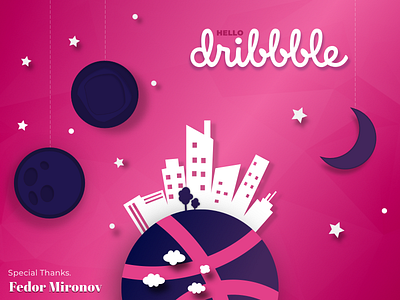 Hello Dribbble design dibbble firstshot invite splash ui ux
