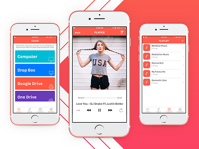 Cloud Music Player Offline android best google ios iphone musicapp shot ui ux