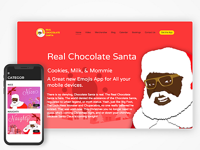 Real Chocolate Santa android app design icoderz ios iphone media mobile social ui ux