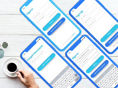 Sign In & Sign Up Screen design app appdesign color design icoderz ios layout login ondemand signup welcome