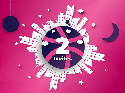 2x Dribbble Invite 2xinvite dibbble firstshot follow giveaway invite player ui ux