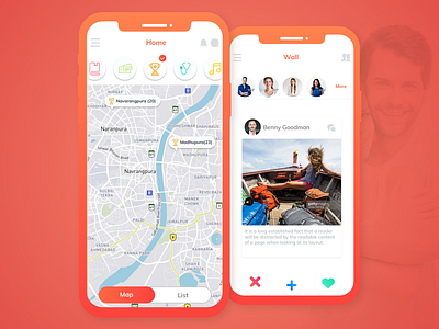 Cirqle - Social Network app Ui Design android app app apps application app concept appdesign creative design illustration ios iphone mobile mobileapp mobileapps social ux