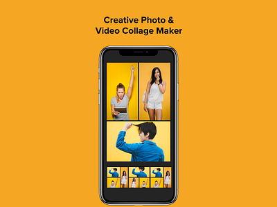 Picfy- Photo & Video Collage screen design android collage art design logo mobile mobile app design photo app photo background social video app