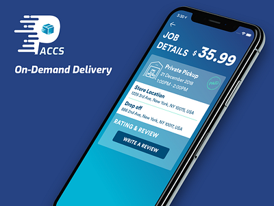 Paccs - On-demand delivery app android animation app app concept appdesign branding creative design icon ios login logo media mobile ondemand picfy social ui ux vector