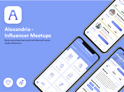 Influencer Meetups Ui design android app branding concept delivery app design ios ios app ios13 mobileapp ondemand vector