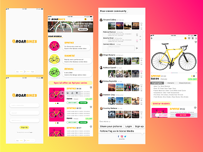 Bicycle shop e-com app design