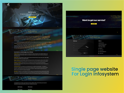Login Infosystem Website Design design ui webdesign website