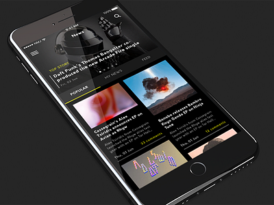 RA Music redesign app blog mobile ui ux