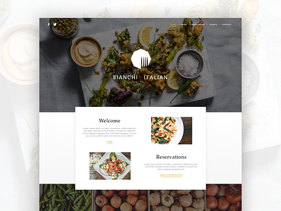 Bianchi Logo & Website restaurant ui web design website