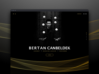 Artist's online portfolio dark portfolio ui web design