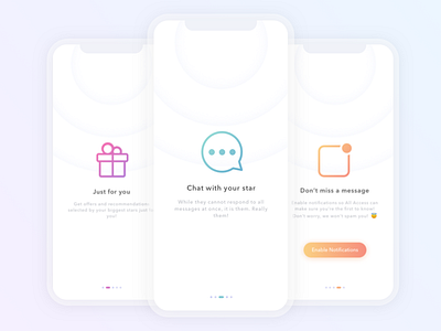 Onboarding light notification onboarding pager permission slider ui ux