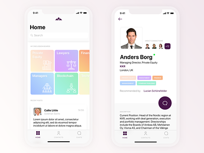 Networking app concept