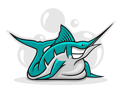 Marlin fish design illustration vector