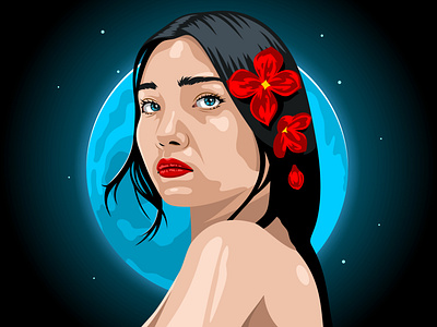 Aya Shalkar vector portrait